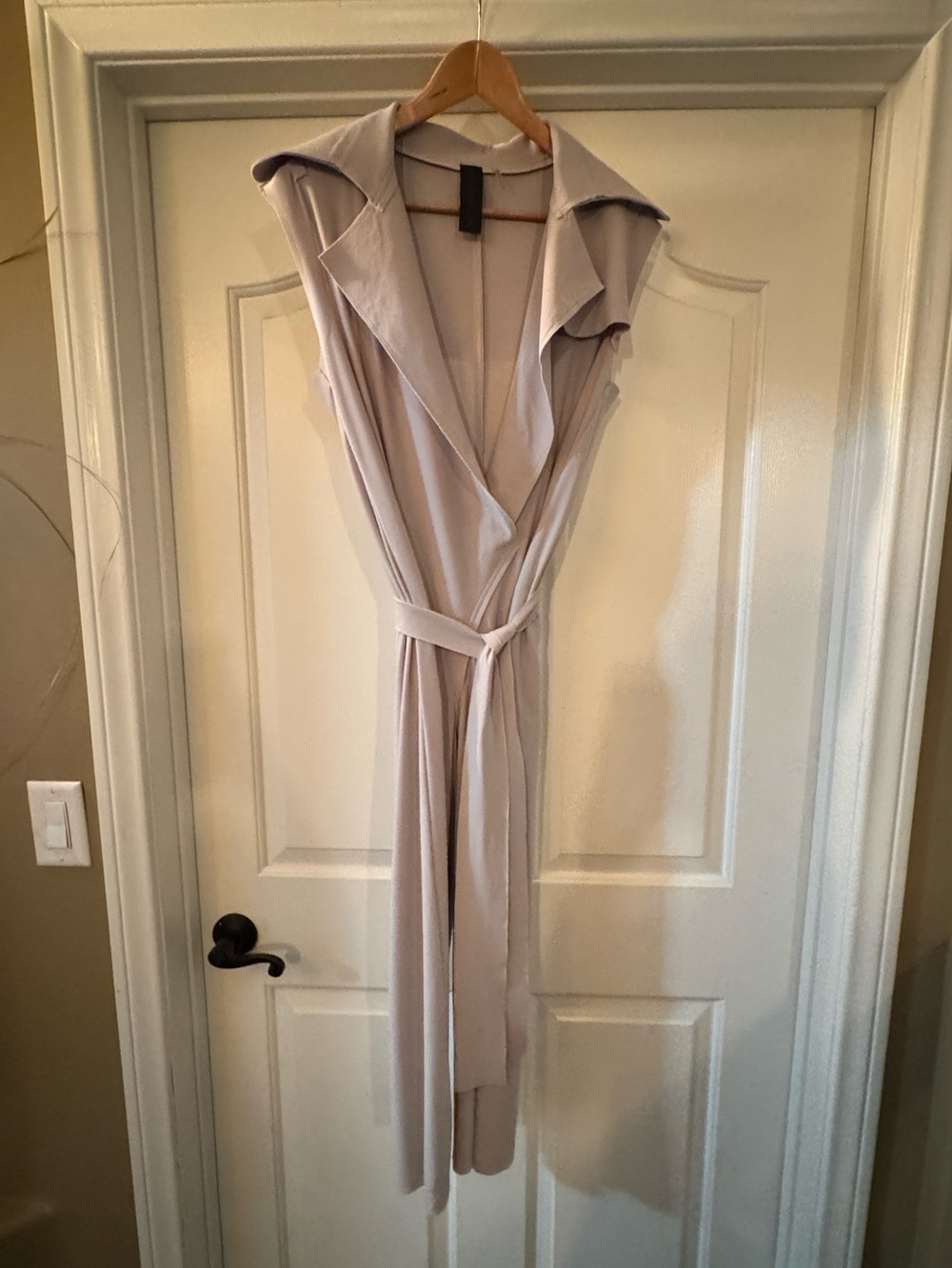 Norma Kamali light grey EUC wide legged romper